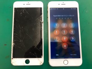 iPhone6Plus,タッチ病修理,八千代市,勝田台,ガラス交換